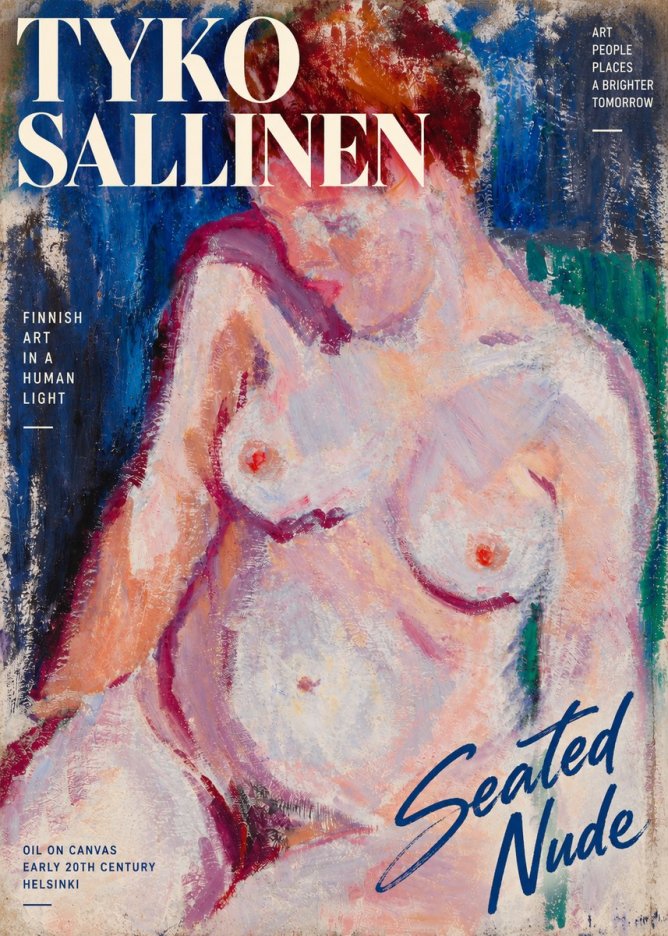 Tyko Sallinen Seated Nude No4 - Poster