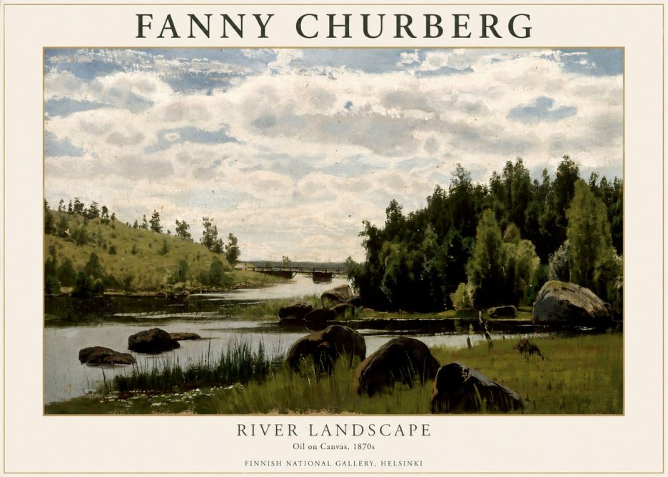 Fanny Churberg River Landscape No1 - Poster