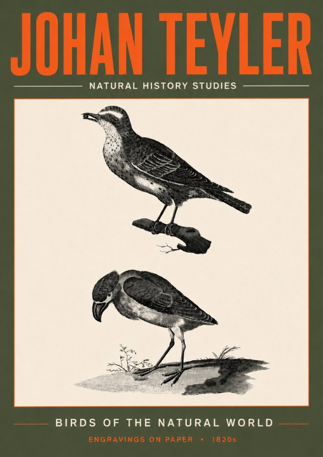 Johan Teyler Birds of the Natural World No6 - Poster