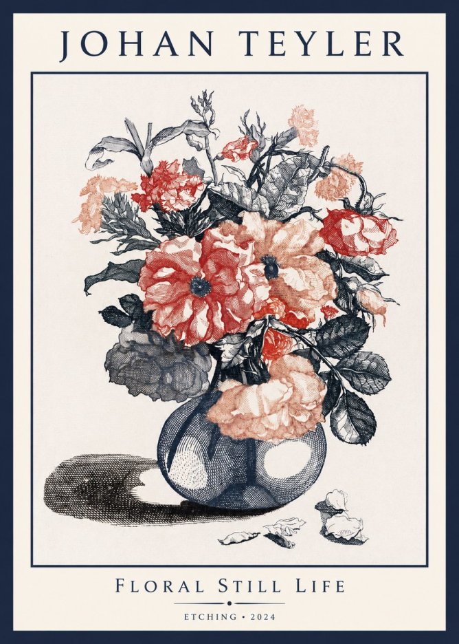 Johan Teyler Floral Still Life I No1 - Poster