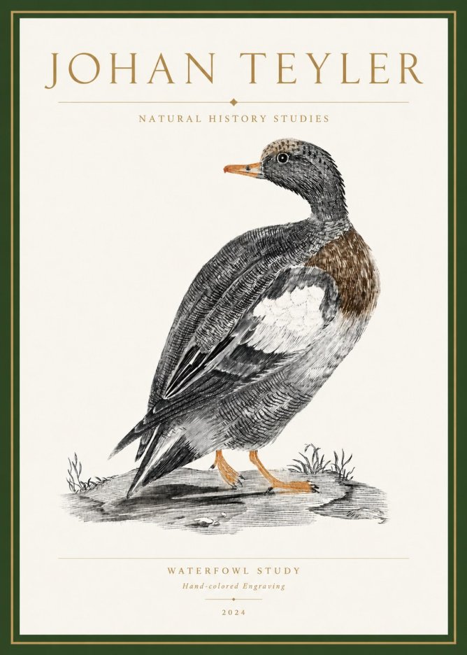Johan Teyler Waterfowl Study No3 - Poster