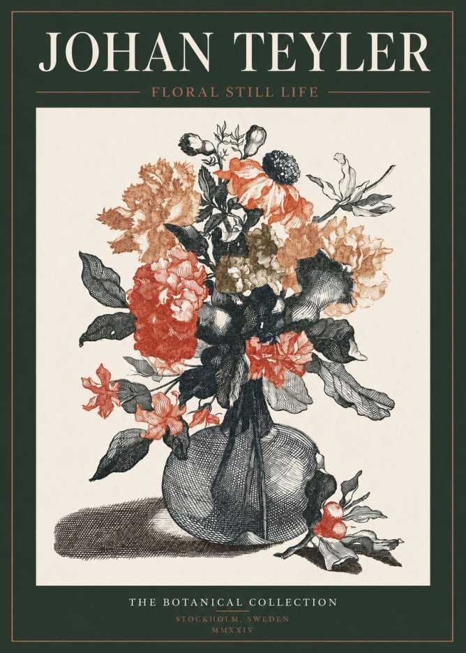 Johan Teyler Floral Still Life II No3 - Poster