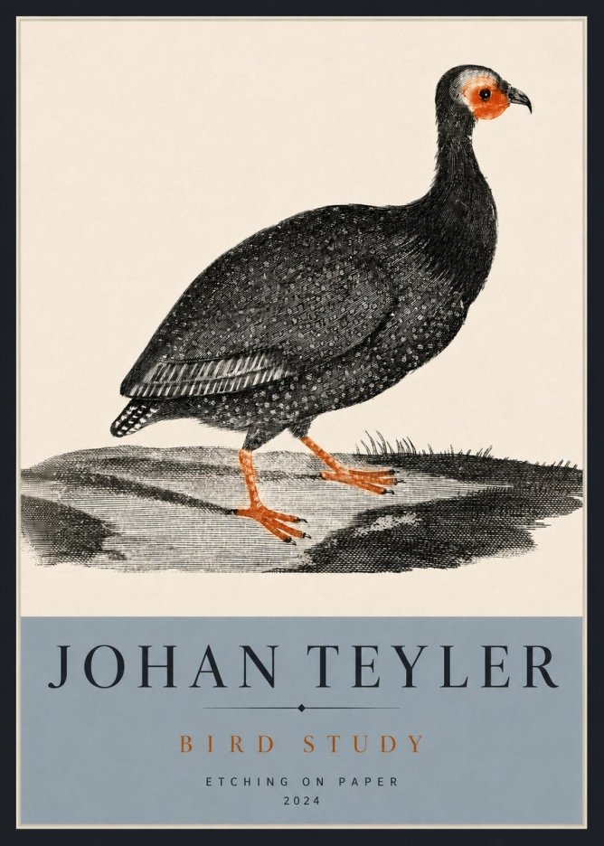 Johan Teyler Bird Study III No4 - Poster