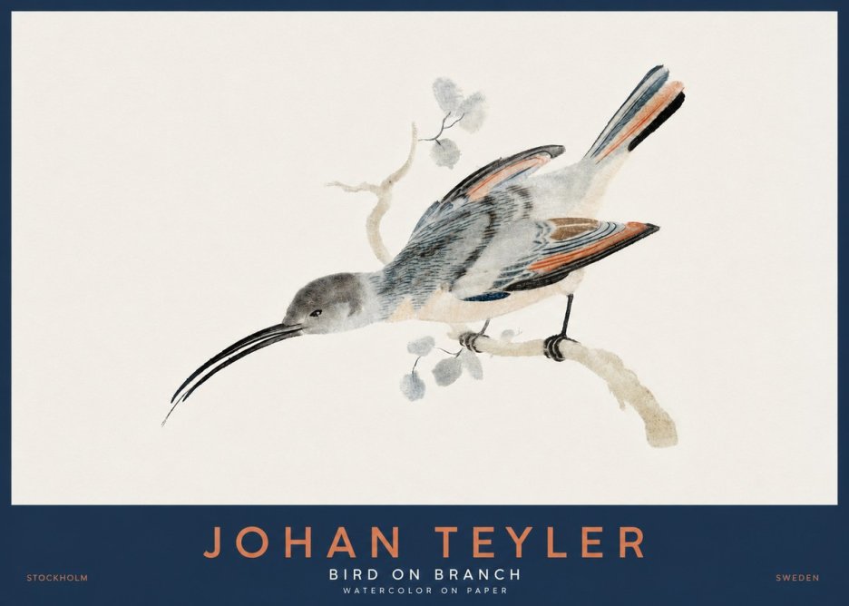 Johan Teyler Bird on Branch I No2 - Poster