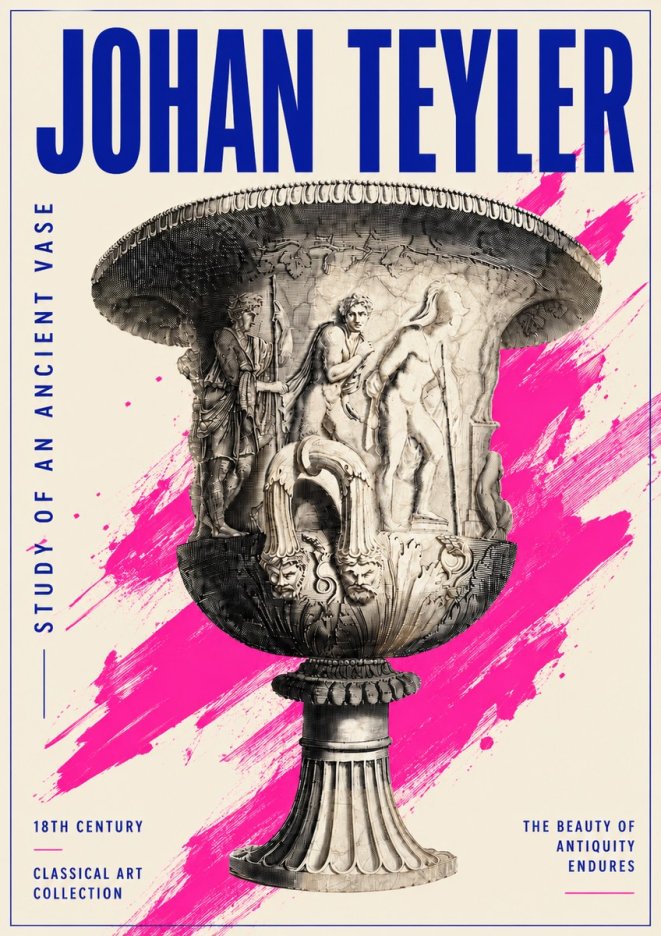 Johan Teyler Study of an Ancient Vase No4 - Poster