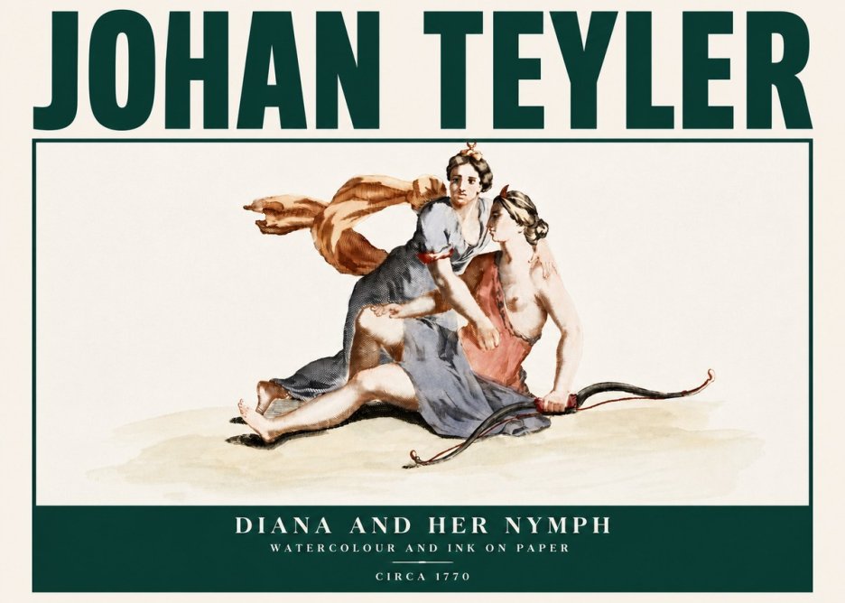 Johan Teyler Diana and Her Nymph No4 - Poster