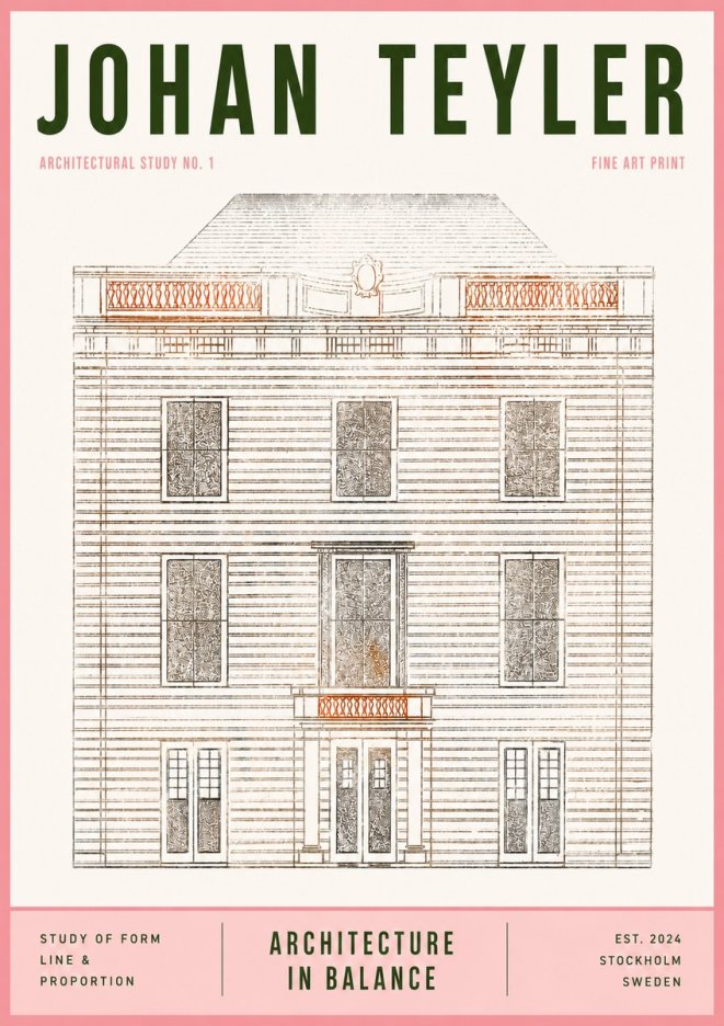 Johan Teyler Architectural Study No. 1 II No3 - Poster