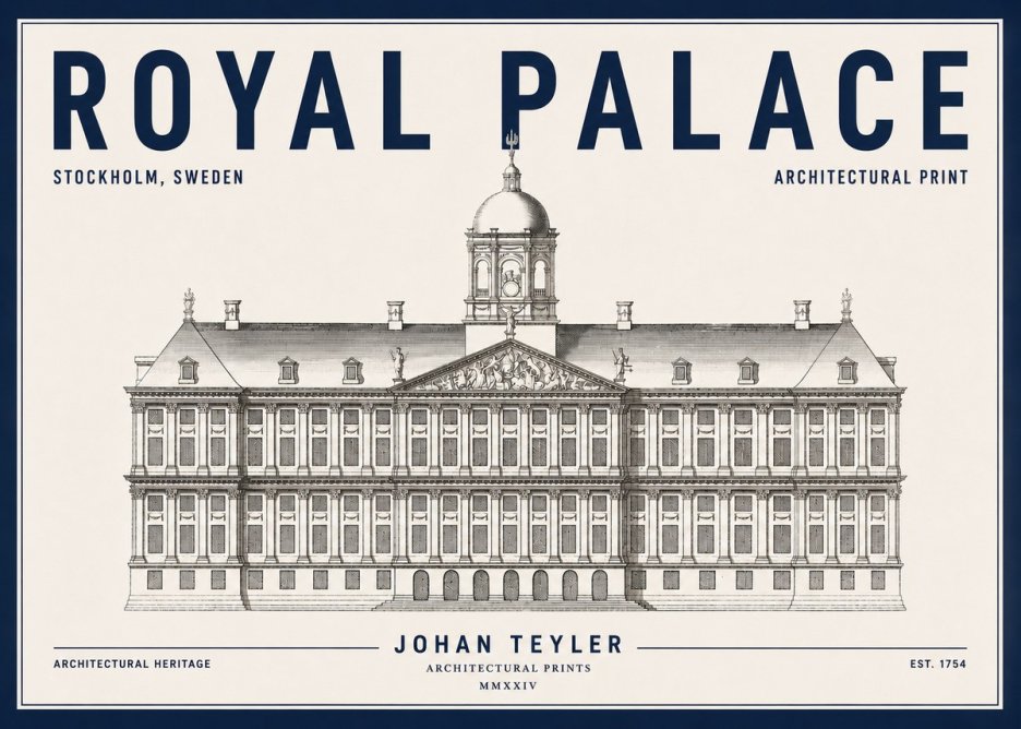 Johan Teyler Royal Palace No4 - Poster