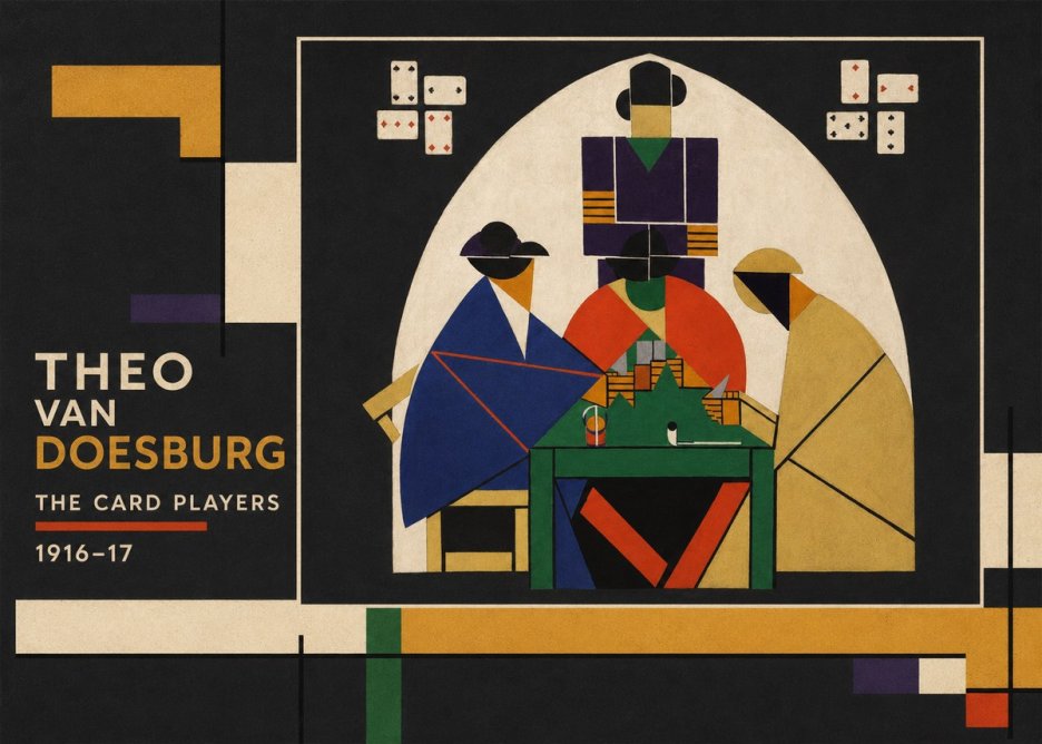 Theo van Doesburg The Card Players No2 - Poster