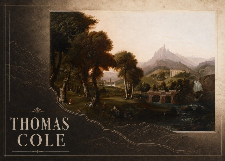 Thomas Cole The Old Mill, Sunset No4 - Poster
