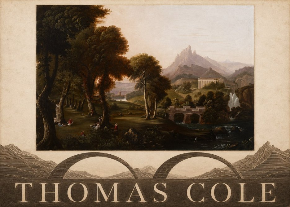 Thomas Cole The Old Mill, Sunset No6 - Poster