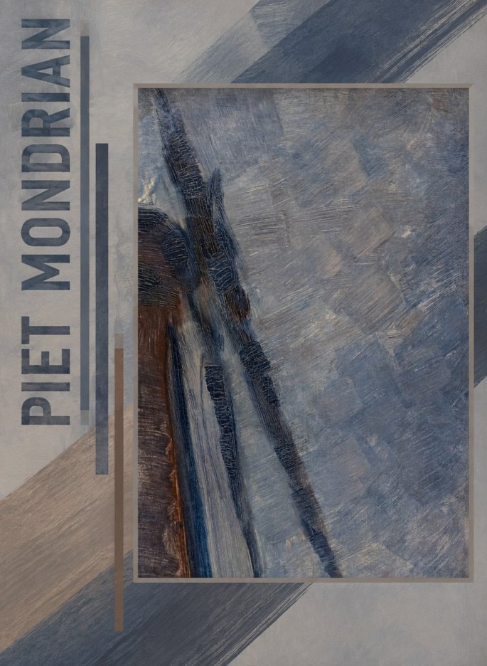 Piet Mondrian Windmill in Sunlight No4 - Poster