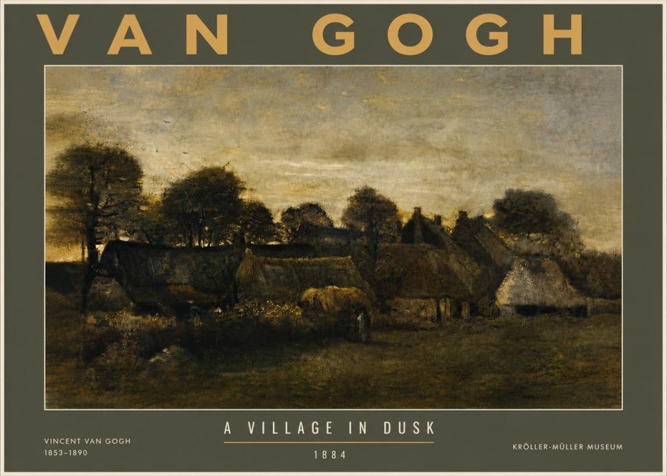 Van Gogh A Village in Dusk No5 - Poster