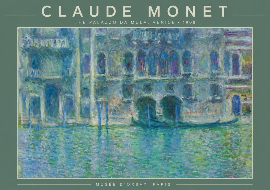 Monet The Palazzo Da Mula, Venice No4 - Poster