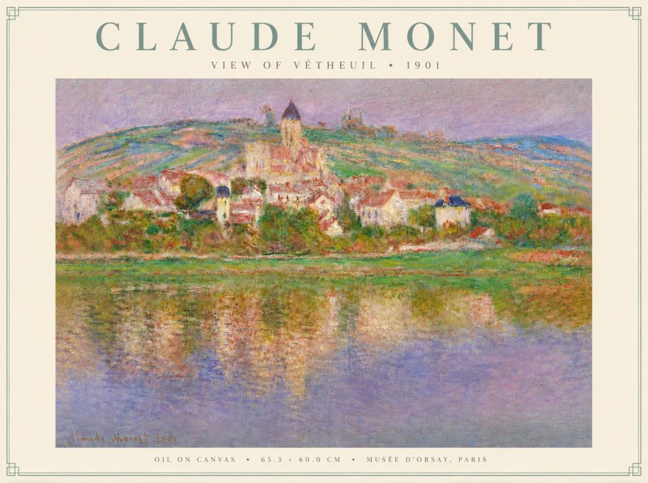 Monet View of Vétheuil I No5 - Poster