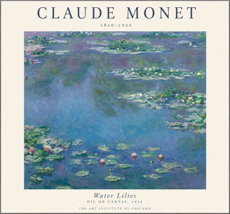 Monet Water Lilies I No1 - Poster