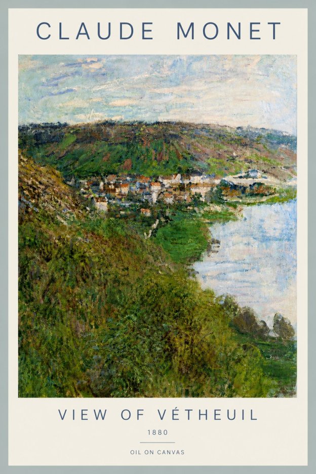 Monet View of Vétheuil II No4 - Poster