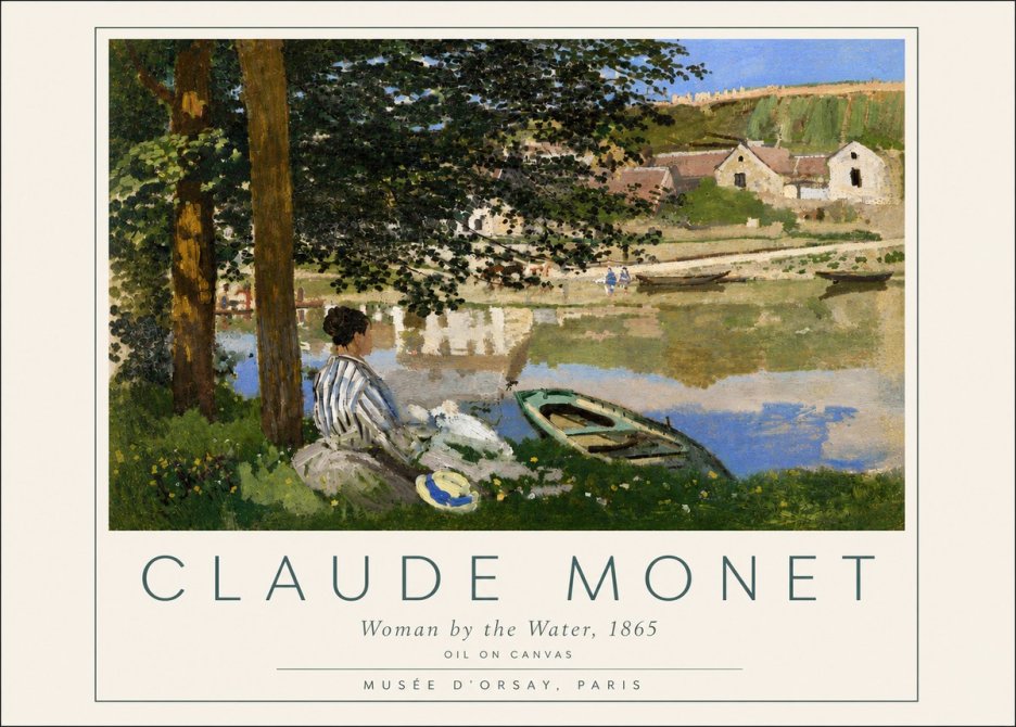 Monet Woman by the Water No4 - Poster