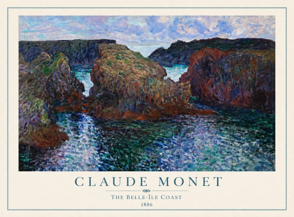 Monet The Belle-île Coast No5 - Poster
