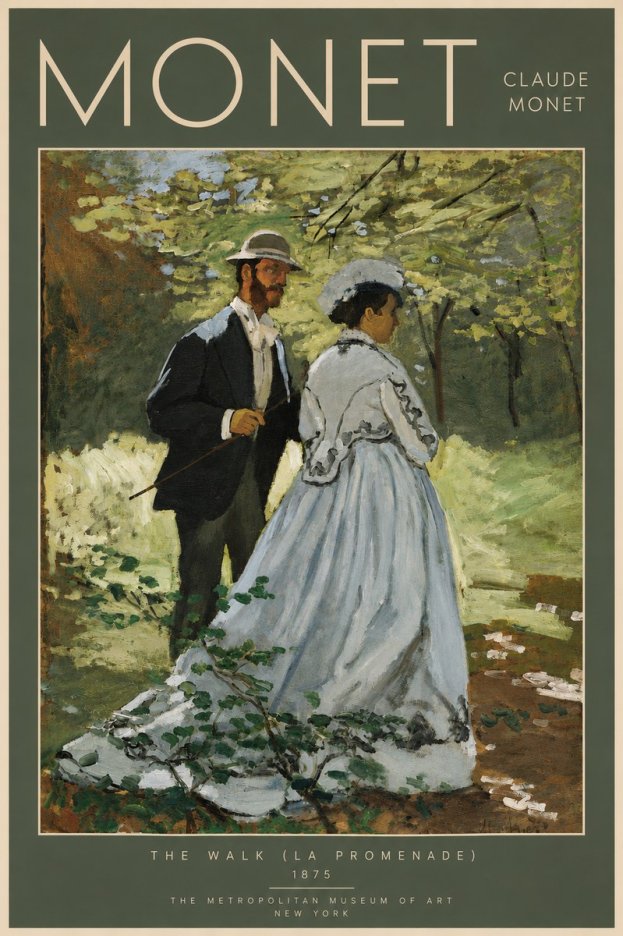 Monet The Walk (La Promenade) No5 - Poster