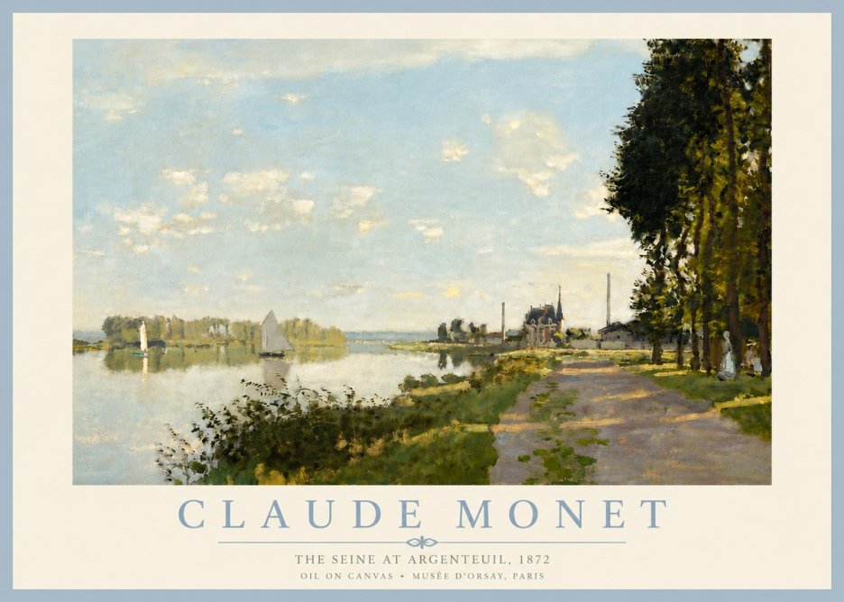 Monet The Seine at Argenteuil No4 - Poster