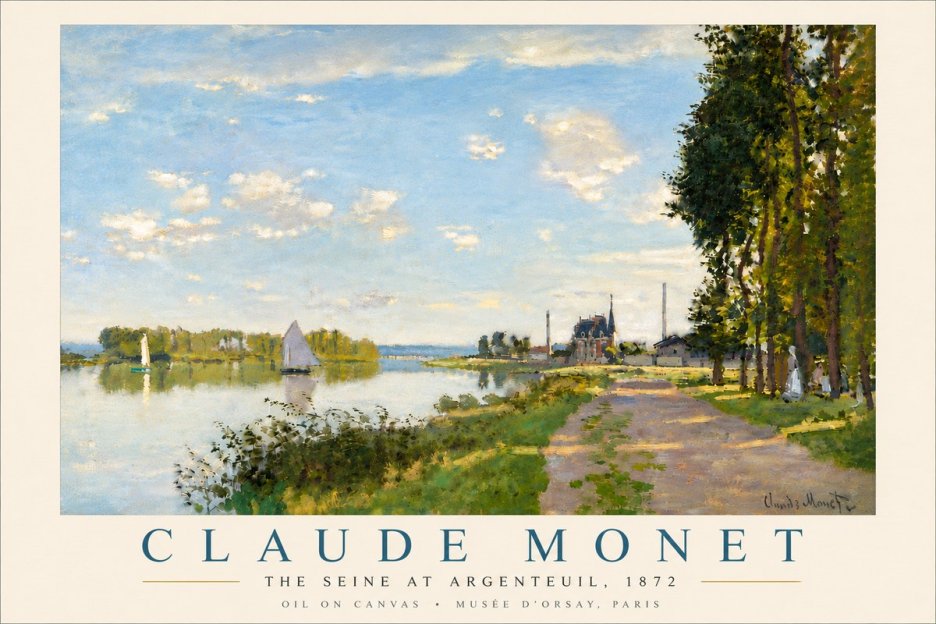 Monet The Seine at Argenteuil No6 - Poster