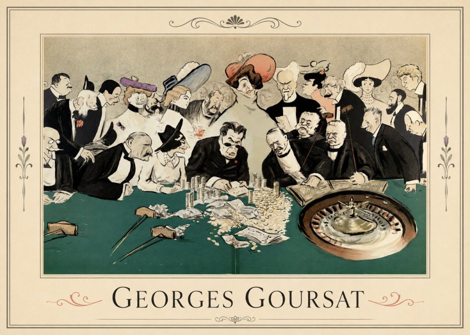 Georges Goursat At the Roulette Table No1 - Poster