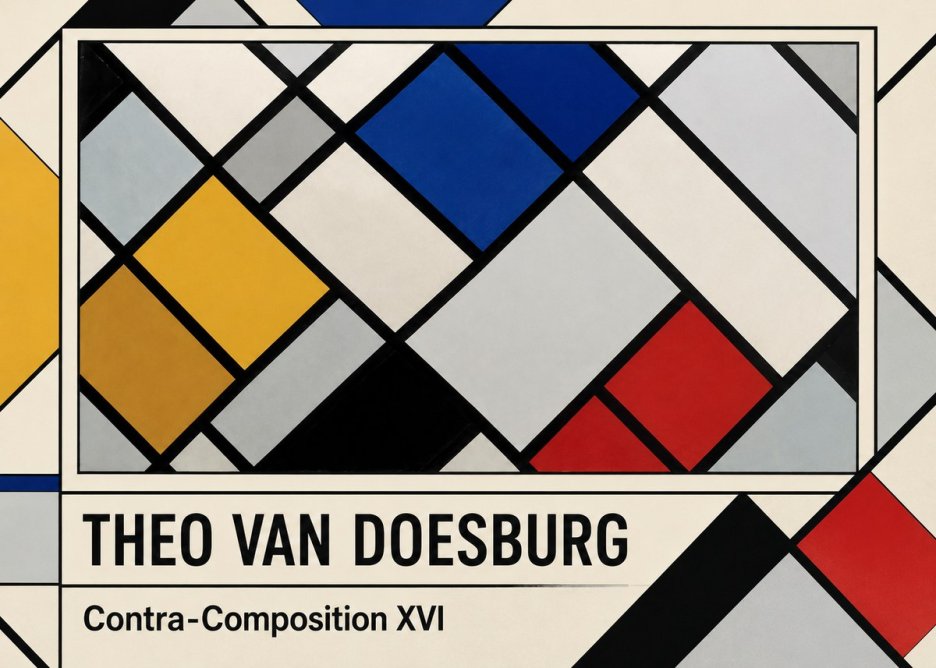 Theo van Doesburg Contra-composition Xvi No1 - Poster