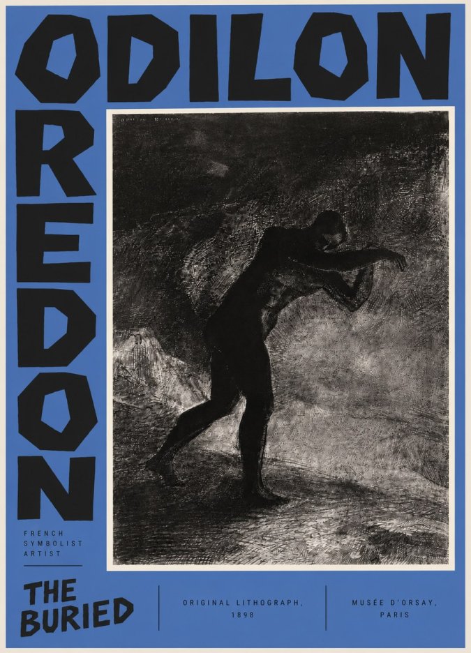 Odilon Redon The Buried No5 - Poster