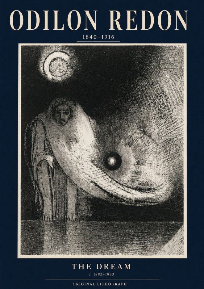 Odilon Redon The Dream No3 - Poster