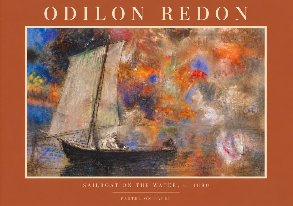 Odilon Redon Sailboat on the Water No6 - Poster