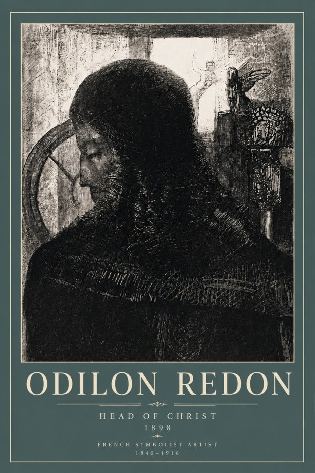 Odilon Redon Head of Christ II No5 - Poster