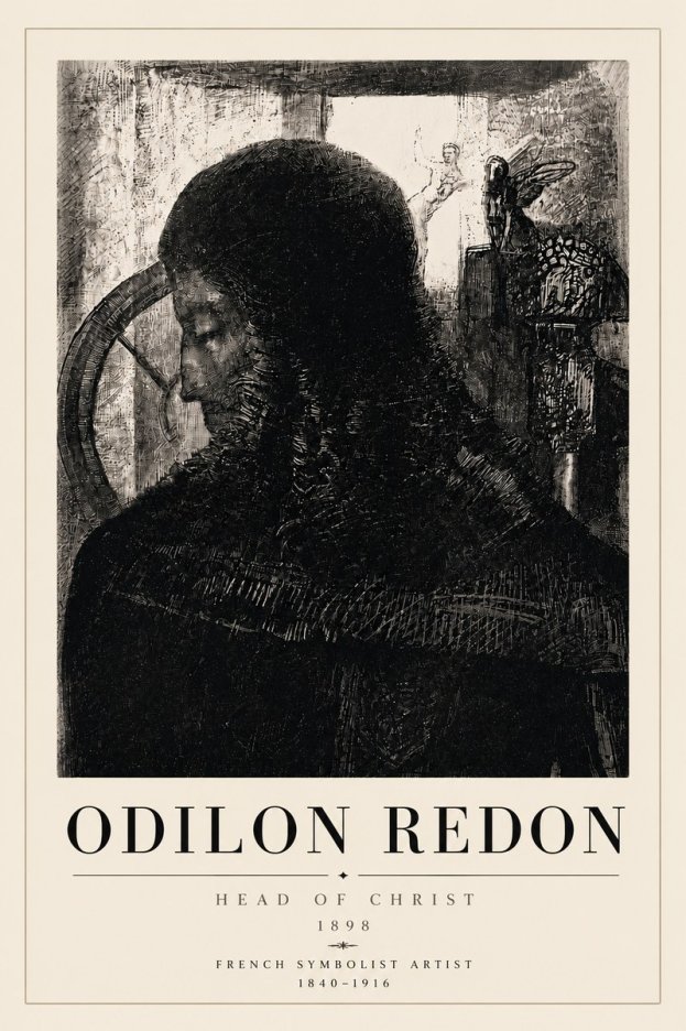 Odilon Redon Head of Christ II No6 - Poster