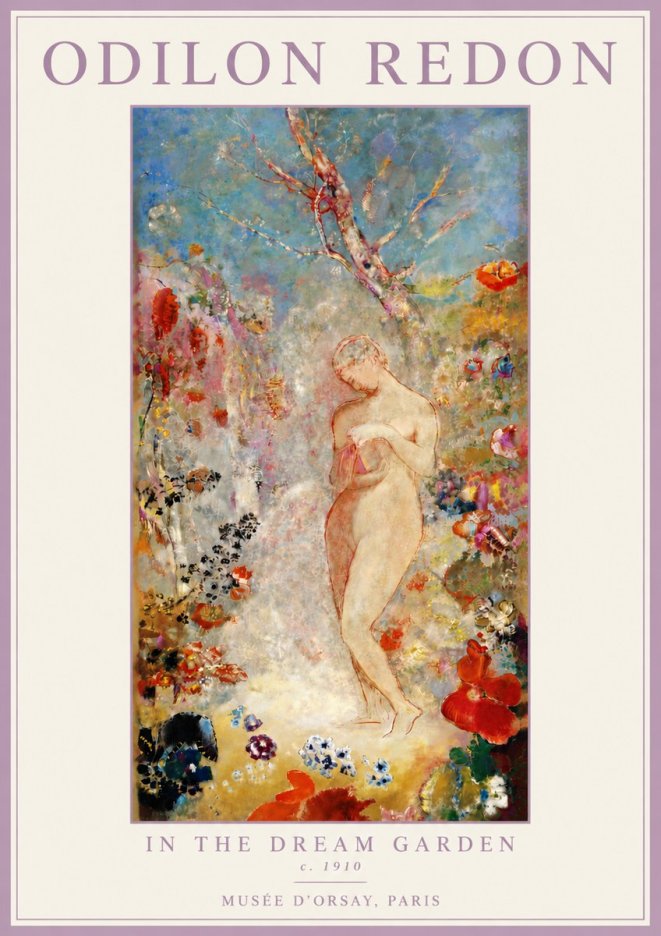 Odilon Redon In the Dream Garden No4 - Poster