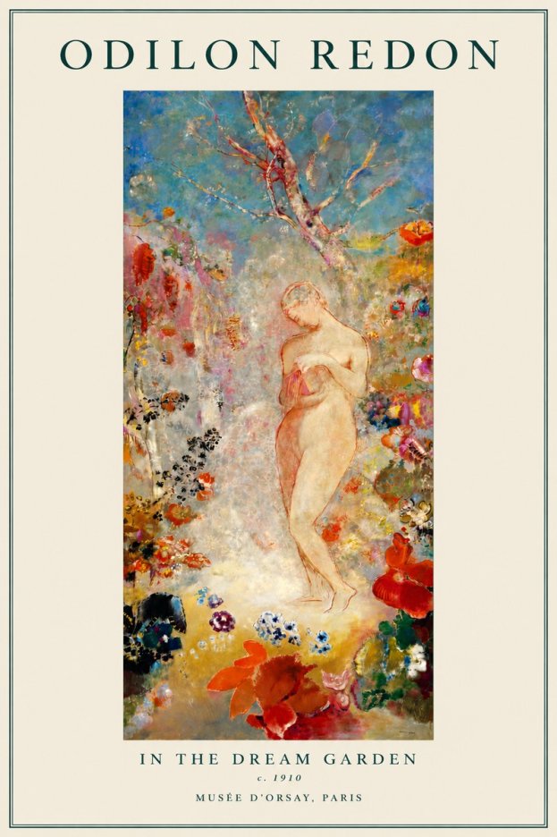 Odilon Redon In the Dream Garden No5 - Poster