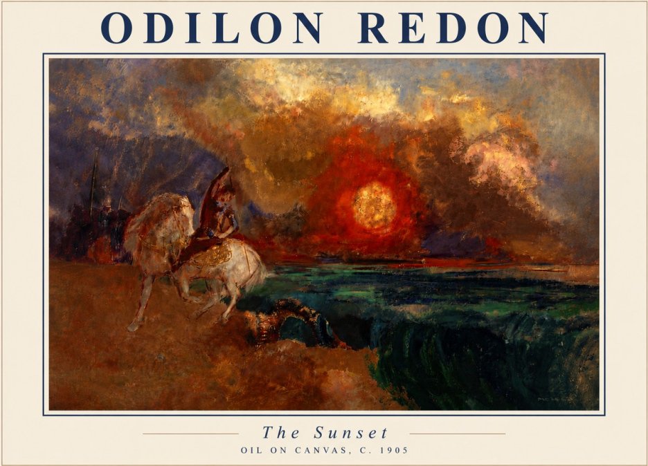 Odilon Redon The Sunset No5 - Poster