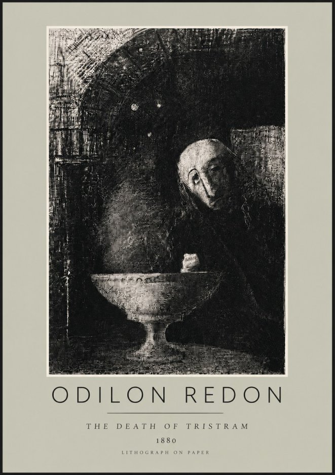 Odilon Redon The Death of Tristram No4 - Poster