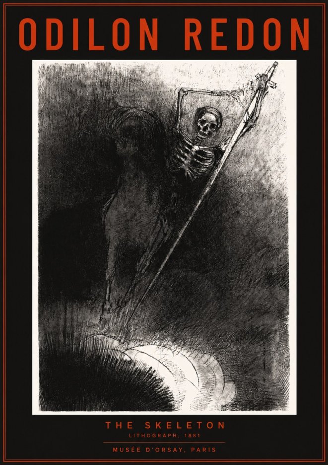 Odilon Redon The Skeleton No2 - Poster
