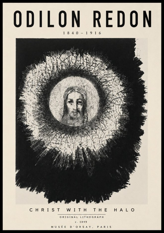 Odilon Redon Christ with the Halo No4 - Poster