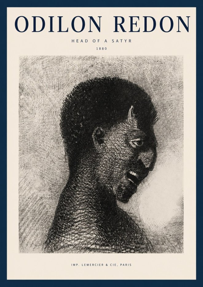 Odilon Redon Head of a Satyr No2 - Poster