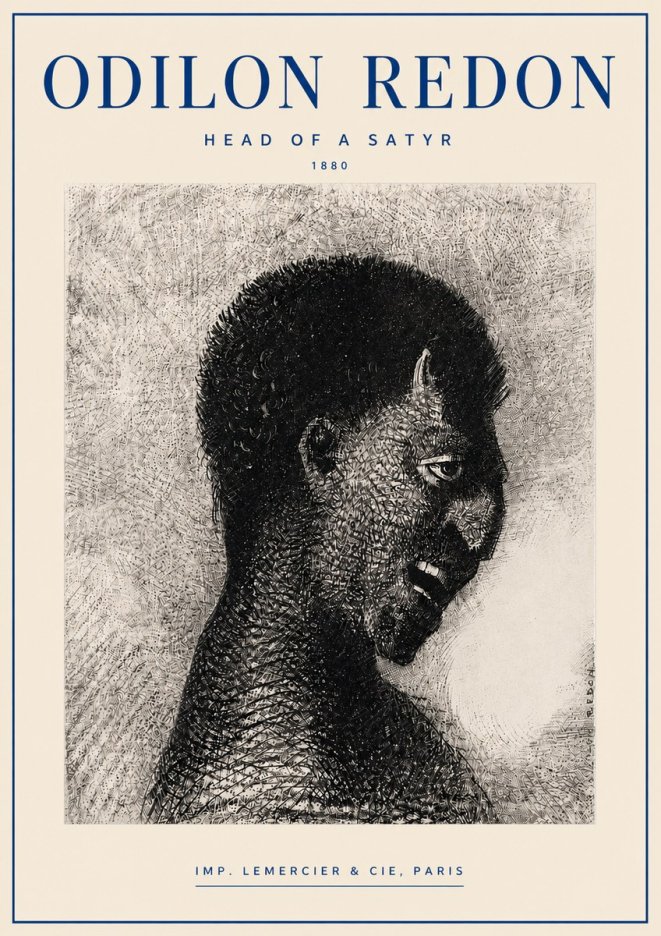 Odilon Redon Head of a Satyr No4 - Poster
