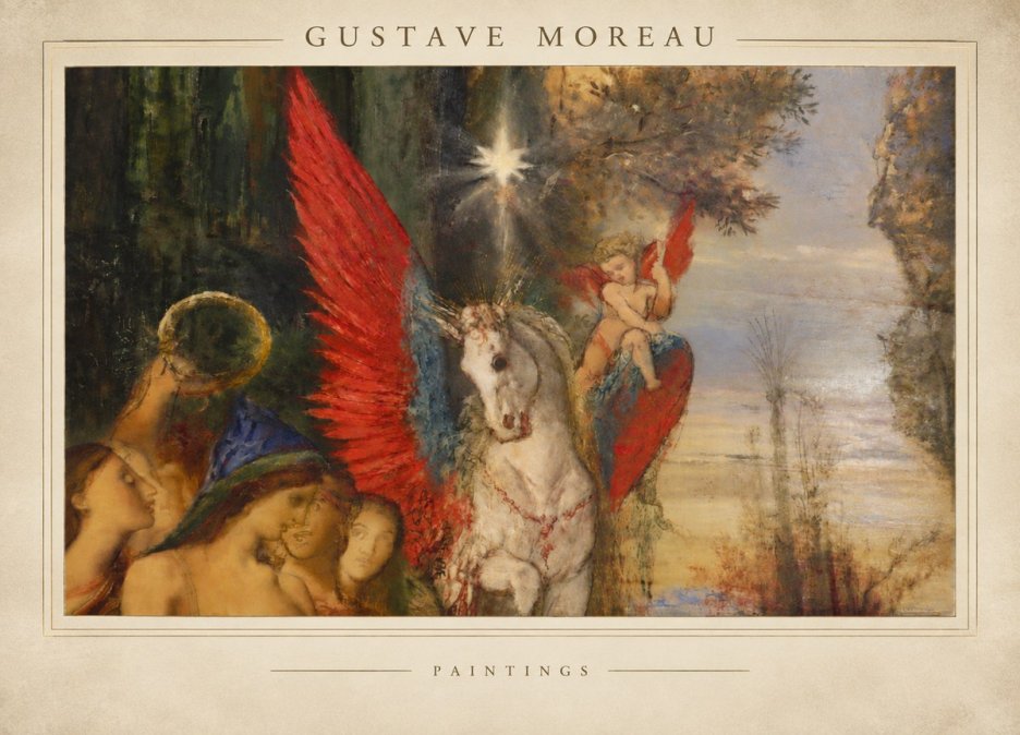 Gustave Moreau Pegasus No4 - Poster