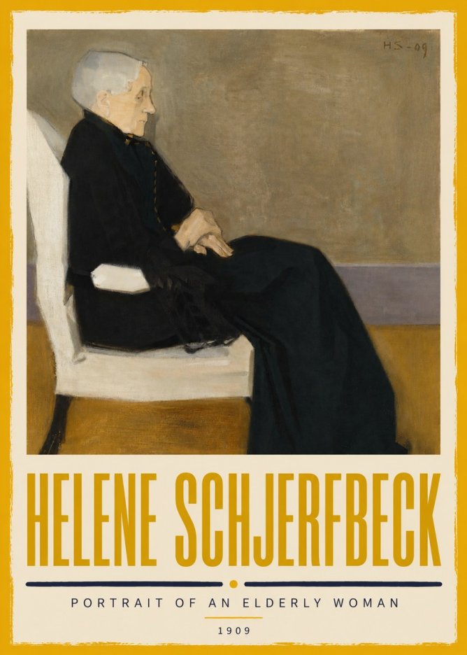 Helene Schjerfbeck Portrait of an Elderly Woman No5 - Poster