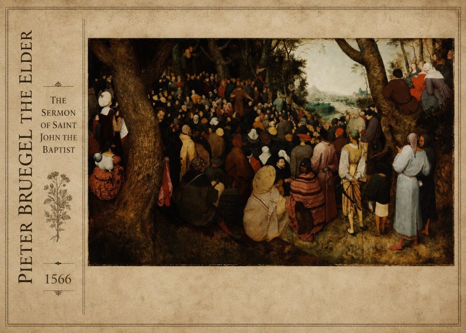 Pieter Bruegel The Sermon of Saint John the Baptist I No2 - Poster