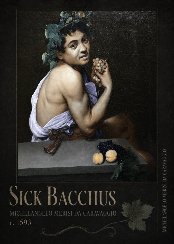 Michelangelo Merisi da Caravaggio Sick Bacchus No2 - Poster