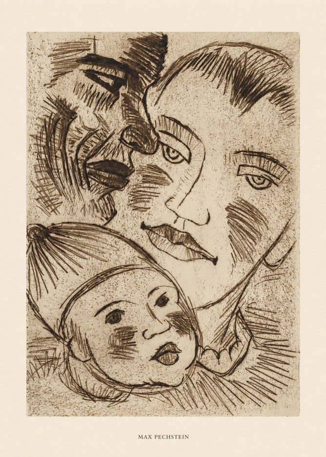Max Pechstein Fischerfamilie No6 - Poster