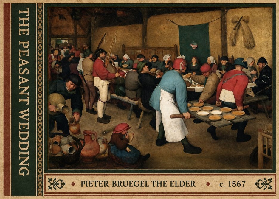 Pieter Bruegel The Peasant Wedding III No2 - Poster