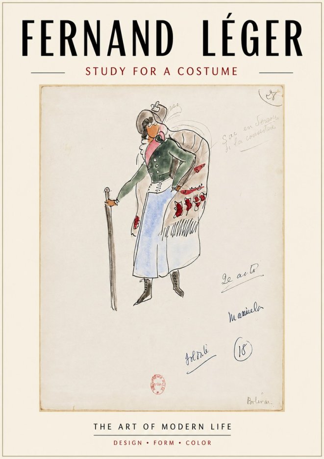 Fernand Léger Study for a Costume No4 - Poster