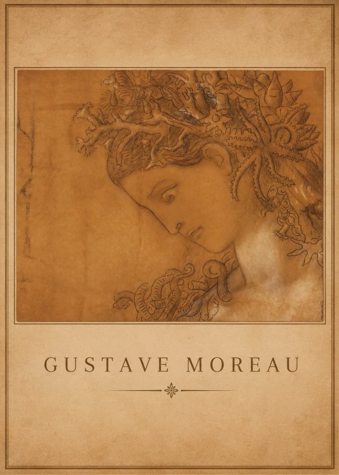 Gustave Moreau Head of a Woman No1 - Poster