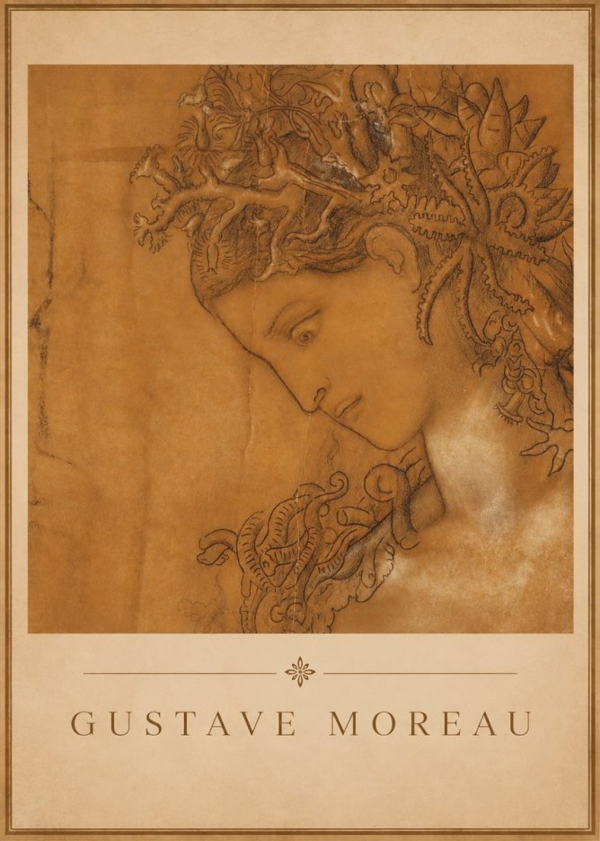 Gustave Moreau Head of a Woman No3 - Poster